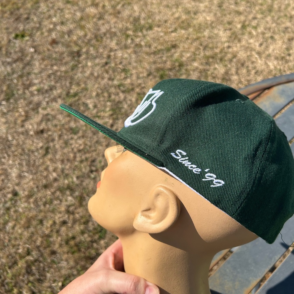 MF DOOM “THROW 25” Green Flat Brim Snapback Hat Embroidered Hip-Hop Cap - Picture 5 of 16